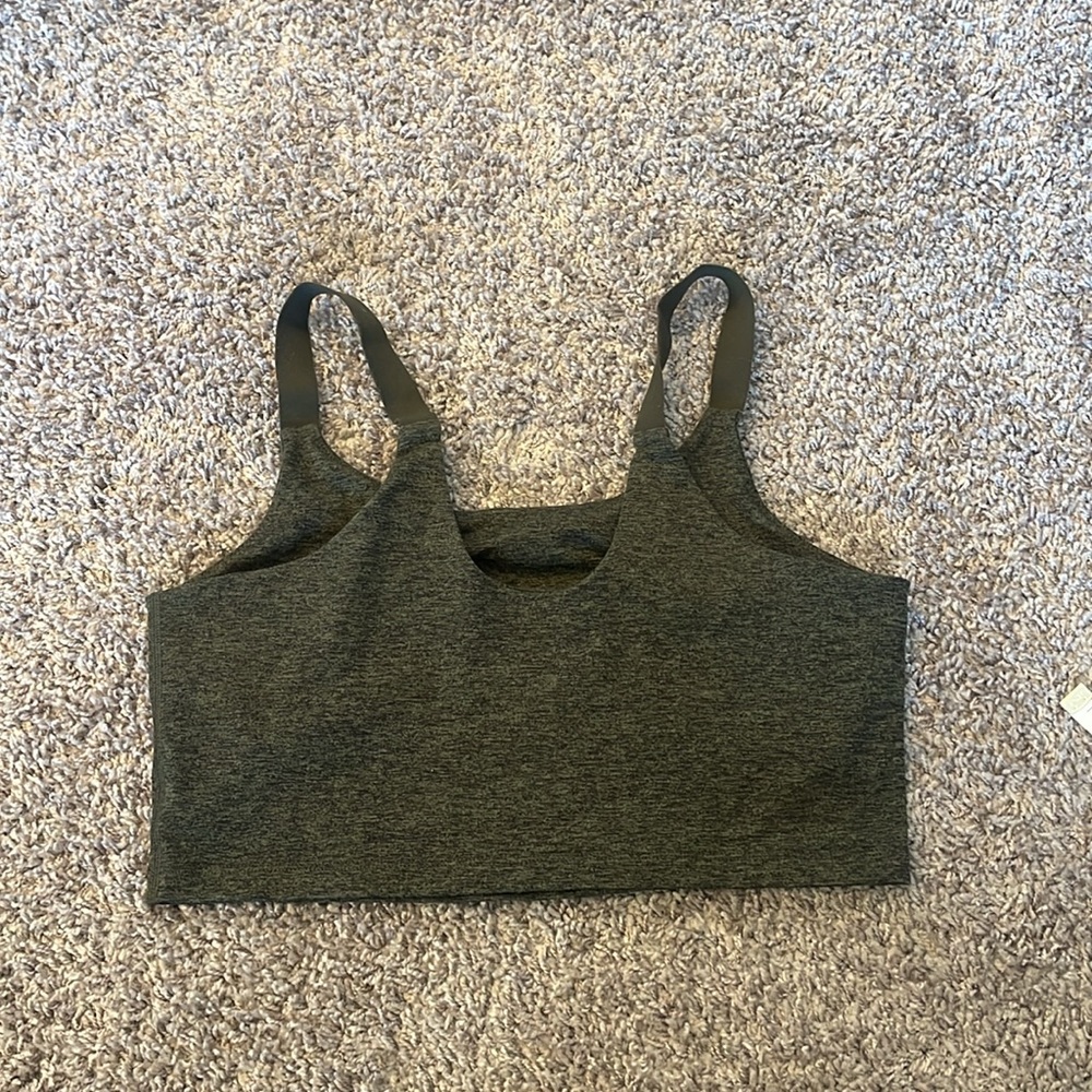 Offline by Aerie Recharge Spacedye Sports Bra Green Marled - Picture 6 of 8